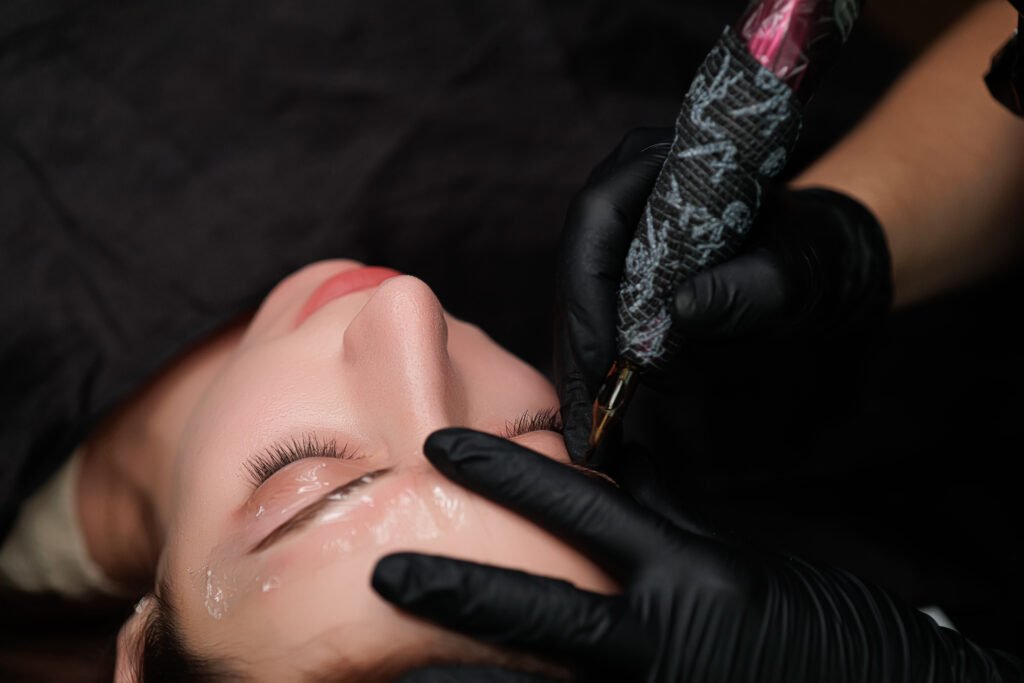 eyebrow permanent makeup procedure